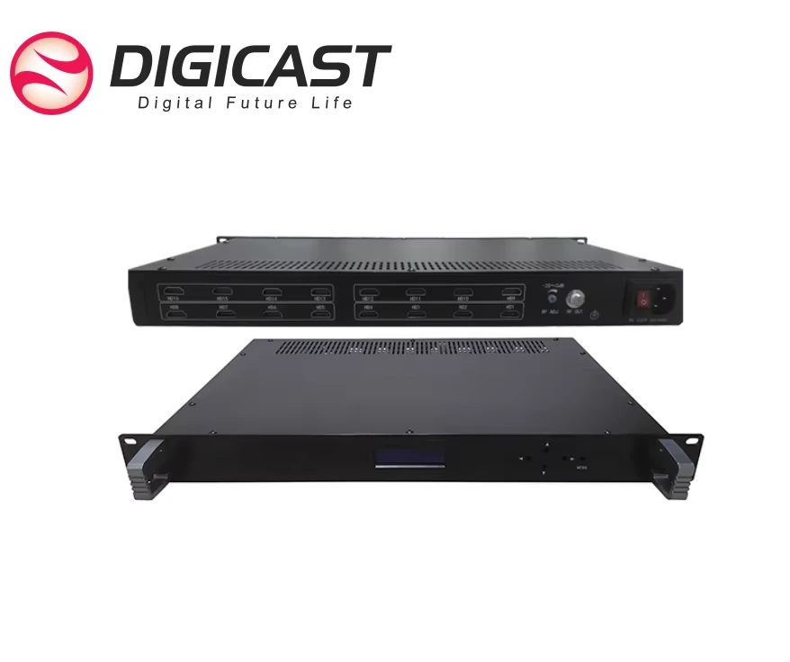 DMB 6100HE 1RU 16 in 1 HD to Agile Modulator